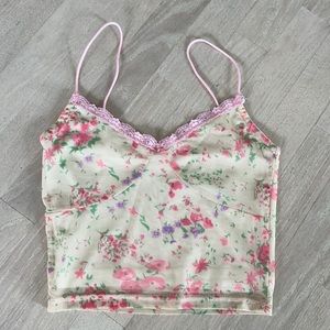 Floral sheer top